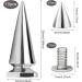 Anvin 110 Pieces Multi Size Cone Spikes Screwback Studs Metal Rivets for DIY Crafts - Silver Spikes with Screw Bases for Clothing Decoration - Buy Online on GoSupps.com