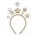 ALLY-MAGIC Christmas Headband Star Headband Cute Star Hair Hoop Xmas Hair Accessories for Women and Girls Happy New Year Headband for Fancy Dress Party Festival Holiday Birthday Y6-WJXFG(Brown)