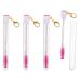 Healifty Lash Extension Tools 4pcs Mascara Wand with Tube Empty Eyelash Brush Tube Lash Mascara for Women Girls Portable Lashes Extender Makeup Tools Lash Applicator Rosy