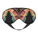 Embroidery Colorful Butterfly Print Unisex Sleep Eye Mask Soft Comfort Eye Shade Cover for Travel/Yoga/Shift Work