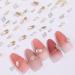 100 Pcs Diamond Jewelry Nail Charms for Nail Art Decoration Rhinestones  Gold/Silver Flatback Sparkle Horse Eyes Water Drop Square Zircon Claw Gems Nail Design Supplies