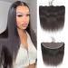 CHEEON 13x4 Transparent Lace Frontal Closure 16 inches Brazilian Straight Human Hair Frontal 150% Density Brazilian Virgin Straight Hair Frontal Closures Natural Black Color 16 Inch 13x4 Straight Frontal