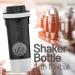 Artoid Mode 720ml Inspirational Sports Fitness Protein Shaker Bottle with Twist-Lock Storage, Dual Mixing Technology - BPA Free Black/White - Buy Online on GoSupps.com