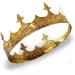 Royal King Diadem Men Metal Big Crown Hair Jewelry for Wedding & Prom - Dark Gold - Buy Online on GoSupps.com