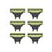 YINKE 6 Replacement Blade Heads Fits Philips One Blade QP2724 QP2630 QP2824 QP2734 and OneBlade Pro 360 Electric Shaver 3-Layer Platinum Coated Blades with Aloe Vera Extract Easy Shaving 6pcs