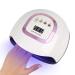 Yurayisen 220W UV LED Nail Lamp for Gel Polish 4 Timers Large Space Gel Curing Lamp Nail Dryer