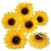 Hair clips for women girls sunflower 6 pieces 3.9 cm hairpin hair styling accessories for party beach vacation wedding bridal jewelry (yellow)