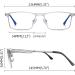 Joopin Blue Light Filter Glasses for Men & Women | Stylish Metal Silver Gaming & Computer Glasses - Buy Online on GoSupps.com