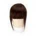 Bangs Hair Clip in Bangs Human Hair Bangs 3 Clips In Black Blunt Cut Fringe Hair Piece Natural Black Blonde Bang 8" Clip In Hair Extensions Bangs Hair Clip(#2)