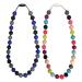 Chew Necklaces for Sensory Kids 2 Pack Baby Silicone Teething Necklace Nursing Necklace Breastfeeding Teether Toys BPA Free Freezable Dishwasher and Refrigerator Safe Colorful Beads