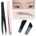 2 Piece Set Tweezers for Hair Women Flat End Tweezers for Hair Women Stainless Steel Eyebrow Tweezers Hair Removal Clips Makeup Tool - Buy Online on GoSupps.com