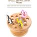 Fiakup Wooden Scissor Rack - Rotating Salon Scissors Holder | 12 Holes Scissors Makeup Brushes Storage Rack | Desktop Scissors Storage Organizer for Hair Salon Home - Buy Online on GoSupps.com