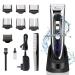 Hair Clippers for Men Professional Cordless Hair Clippers Haircut Kit Mens Hair Clippers Haircut Beard Trimmer Hair Cutting Set for Men Rechargeable LED Display Beard Trimmer for Men (Black)
