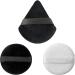 Wellehomi Powder Puffs Powder Puff Face Triangle with Round Makeup Sponge Puffs Apply for Daily Makeup Such as Foundation Cream Blush Black&White 3pcs