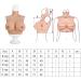 Knobco Silicone Breasts - High Collar Fake Chest for Mastectomy Cosplay & Weddings | Soft Cotton Filler Yellow Skin Size B - 1010g - Buy Online on GoSupps.com