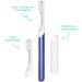 Quip Sonic Toothbrush for Adults - Electric with Timer Extra Brush Head & Travel Cover - Indigo Soft Bristle Toothbrush with 3 Month Battery Life - Buy Online on GoSupps.com