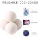 Organic Wool Dryer Balls 4 Pack XL - 100% New Zealand Wool - Natural Fabric Softener - Chemical Free - Reusable - 1000 Loads - Shortens Drying Time & Reduces Wrinkles - Baby Safe & Hypoallergenic - White - Buy Online on GoSupps.com