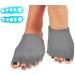 Bcurb Toe Gel-Lined Compression Socks & Toes Silicone Stretcher Spacer Gray Medium