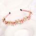IYOU Princess Girls Headband Pink Flower Hair Bands Floral Leaf Birthday Communion Hair Accessories for Kids - Buy Online on GoSupps.com