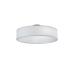 Lightling Modern ceiling lamp in nickel matt fabric screen white 3 x E27 max. 60W 50 cm height: 20.5 cm ceiling light round (50 cm) white