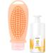 Leakage-Proof Silicone Travel Bottles with Massage Brush - Portable Shampoo & Toiletries - Non-Slip Handle - Perfect Travel Storage Solution - Buy Online on GoSupps.com