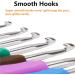 14 Size Crochet Hooks Set 2mm(B)-10mm(N) Ergonomic Crochet Hooks with Case for Arthritic Hands  Extra Long Crochet Needles 14 Size MultiColor - Buy Online on GoSupps.com