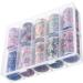 Yssevlon Floral Design Nail Art Foil Stickers - 1 Box 10 Rolled Starry Wraps and Transfer Decals - Buy Online on GoSupps.com