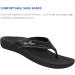 ERGOfoot Orthotic Flip Flops- High Arch Support for Plantar Fasciitis & Flat Feet- Women's 10 Wide/Men's 9- Black - Buy Online on GoSupps.com