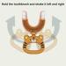 Zceplem U-Shaped Children's Toothbrush - Cartoon Tiger Design Soft Silicone Brush for 360-Degree Cleaning | Safe Manual Toothbrush for Kids - Buy Online on GoSupps.com