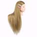26 Mannequin Head with 50% Real Brown Hair | Long Straight Synthetic Hair | Cosmetology Training Head Doll with Clamp Stand | No Makeup 27 - Buy Online on GoSupps.com