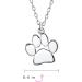 Personalized A-Z Pet Necklace for Dogs & Cats | Initialee Paw Print Jewelry in Rose & Yellow Gold - Sterling Silver - Buy Online on GoSupps.com
