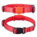 AirTag Dog Collar for Small Medium Large Dogs, Animire Soft Neoprene Padded Pet Cat Collar, Nylon Puppy Collar with Silicone Air Tag Case Holder Accessories Red S:9''-16'' Neck