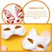 Ibasenice White Cat Paper Masks - Blank Half-Face Masks for Hand Painting | Perfect for Halloween Parties & Gifts - Buy Online on GoSupps.com