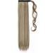 23" Long Straight Wrap Around Ponytail Clip in Hair Extensions One Piece Hairpiece Magic Tape in Pony Tail Extension for Women Light Brown & Ash Blonde - Buy Online on GoSupps.com