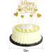 Gold Glitter Happy Birthday Cake Toppers Set of 7 - Party Decor & Decorations - Buy Online on GoSupps.com