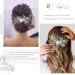 IYOU Women Wedding Hair Comb Silver Flower Headpiece Leaf Beads Hair Piece Guest Prom Hair Accessories for Bride and Bridesmaid - Buy Online on GoSupps.com