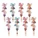 minkissy Rhinestones Hairpin Vintage Barrette Bobby Pin Elegant Headdress for Women Girls (blue Pink Purple Coffee Each Two)