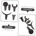 Beaupretty 5-Pack Massage Pistol Heads - Relaxing Accessories for Fitness & Muscle Recovery | Durable Fascia Ball & Exchangeable Massage Device Heads - Buy Online on GoSupps.com