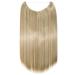 Silk-Co Honey Blonde & Bleach 50cm Hair Extensions - Smooth Invisible Cord Synthetic & Real Hair Blend for Women - Buy Online on GoSupps.com