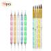 Nail brush set and nail art dotting tools acrylic nail art brush drawing pen brush gelails for UV gel and acrylic fingernails nail art tools DIY manicure (2 sentences 10 pieces)