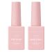 Makartt No Wipe Top Coat and Base Coat Kit, Clear Gloss Shiny Stain Resistant General Gel Top Coat Nail Polish UV and Primer for Acrylic Nails Dip Powder Gel Nail Polish 2* 8ml/pcs