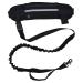 Hands Free Dog Leash with Zipper Pouch Durable Bungee with Reflective Strips Adjustable Waist Belt for Walking Jogging and Running Your Dog(black)