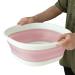 Camping Foldable Wash Bins Hangable Sink Foldable Dish Tub for Camping Portable Washing Basin Space Saving Hangable Washtub Pink Medium