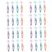 Beaupretty 32 STK toothbrush tooth cleaning brush children's plaster double -sided prosthesis brushes prosthesis cleaner on both sides nylon bristles cleaning agents