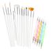 Glamza 20pc Nail Art Design Gel Painting Dotting Pen & Brush Set Manicure Pedicure Kit