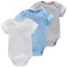Bestele Baby Bodysuits Bodysuit for Newborn Boys and Girls Cotton Baby Onesies Rompers Short Sleeve for Toddler Infant 0-3-6-9-12-18-24 Months Coverall Undershirt Set Pure Color B 9-12 Months
