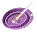Birtern Cosmetic Scrubber Pad | Silicone Pad Scrubber - Portable Cosmetic Make Up Brush Cleaning Scrubber for Makeup Eggs Brushes Purple