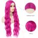 Long Hot Pink Wigs for Women | Curly Wavy Synthetic Costumes | Perfect for Halloween & Parties - Buy Online on GoSupps.com