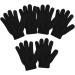 SDENSHI 6Pcs Exfoliating Gloves - Full Body Scrub Accessories for Men & Women | Black - Perfect for Shower & Bath - Buy Online on GoSupps.com