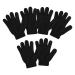 P Prettyia 6er Set Peeling bathroom glove Peeling glove shower shower skin care clothes massage clean glove for body peeling - black